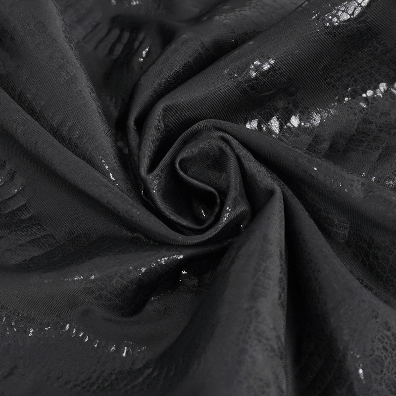 Black Gothic One-Piece Swimsuit with Metal Loops / Alternative Beachwear for Women - HARD'N'HEAVY