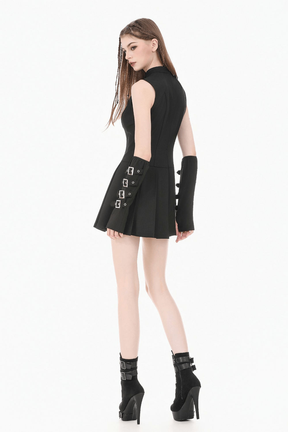 Gothic Lolita Spitzenrüschen-Minikleid für Damen