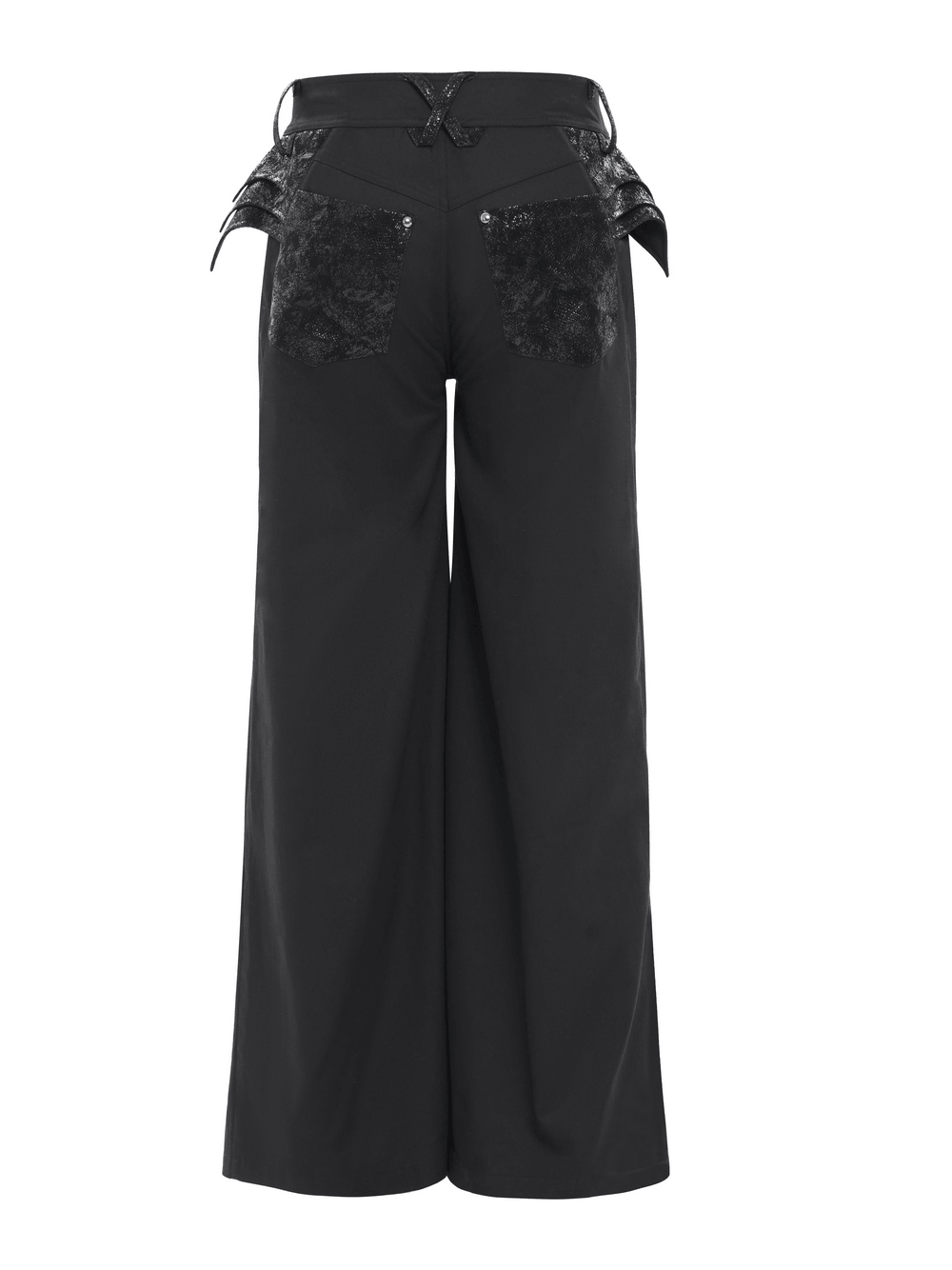 パンツ melt the lady gothic wide pants black Black Gothic Wide Leg Pants with Chains and Studs