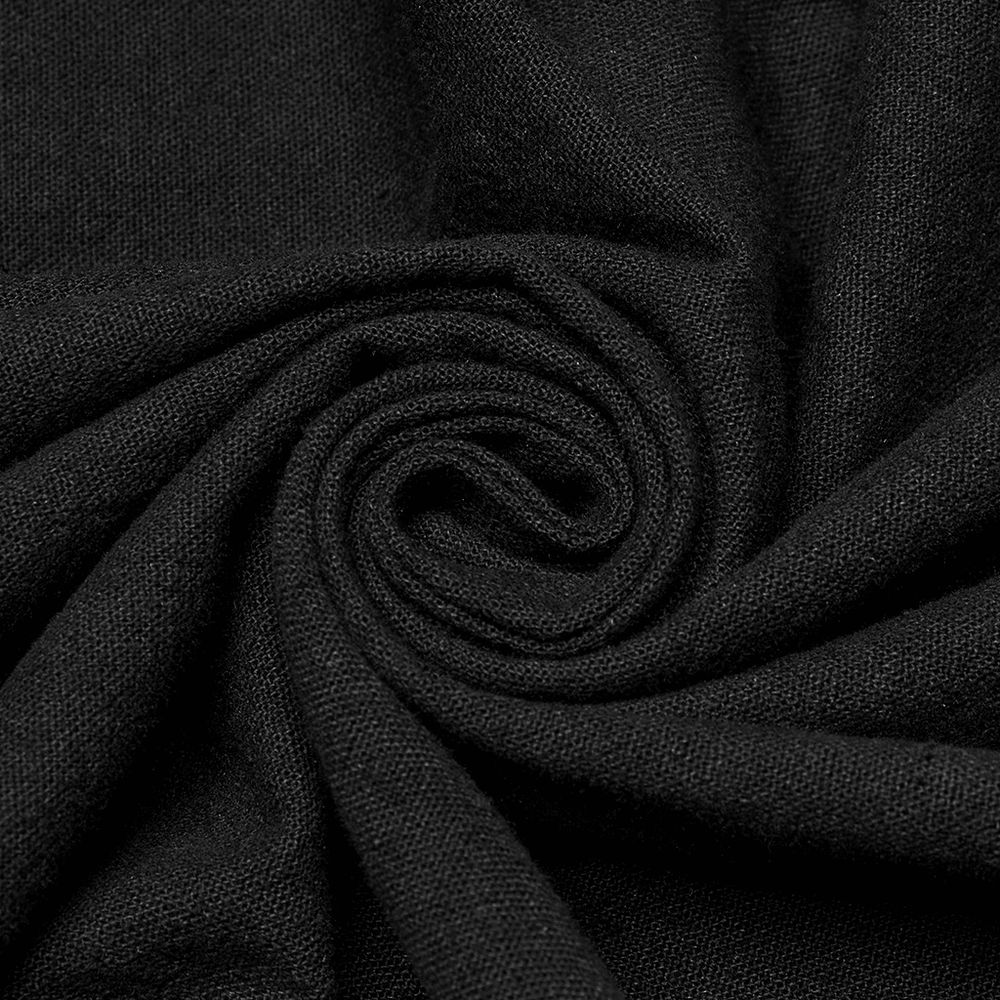 Dark gray fabric texture with a spiral design, perfect for creating a mystical vibe in gothic fashion.