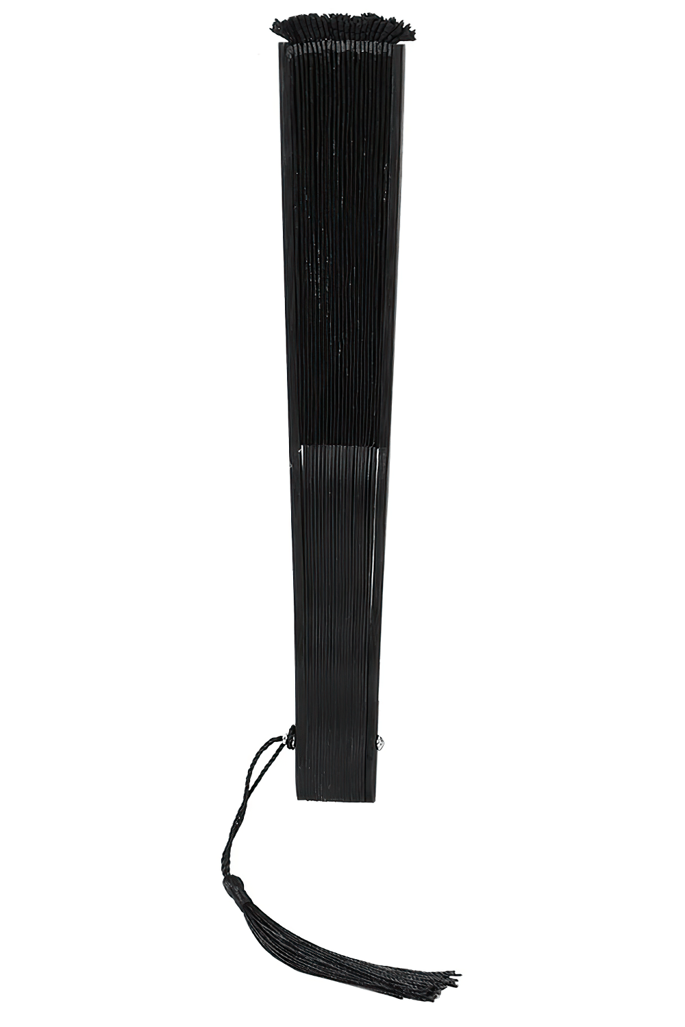 Schwarzer Spitzen-Fächer mit Vintage-Gothic-Details