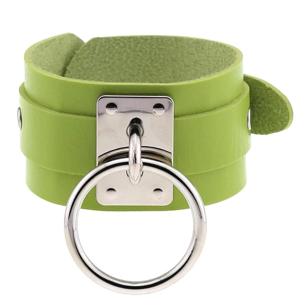 Black Leather Wristband / Bracelet for Women and Men / Rock Style Jewelry - HARD'N'HEAVY