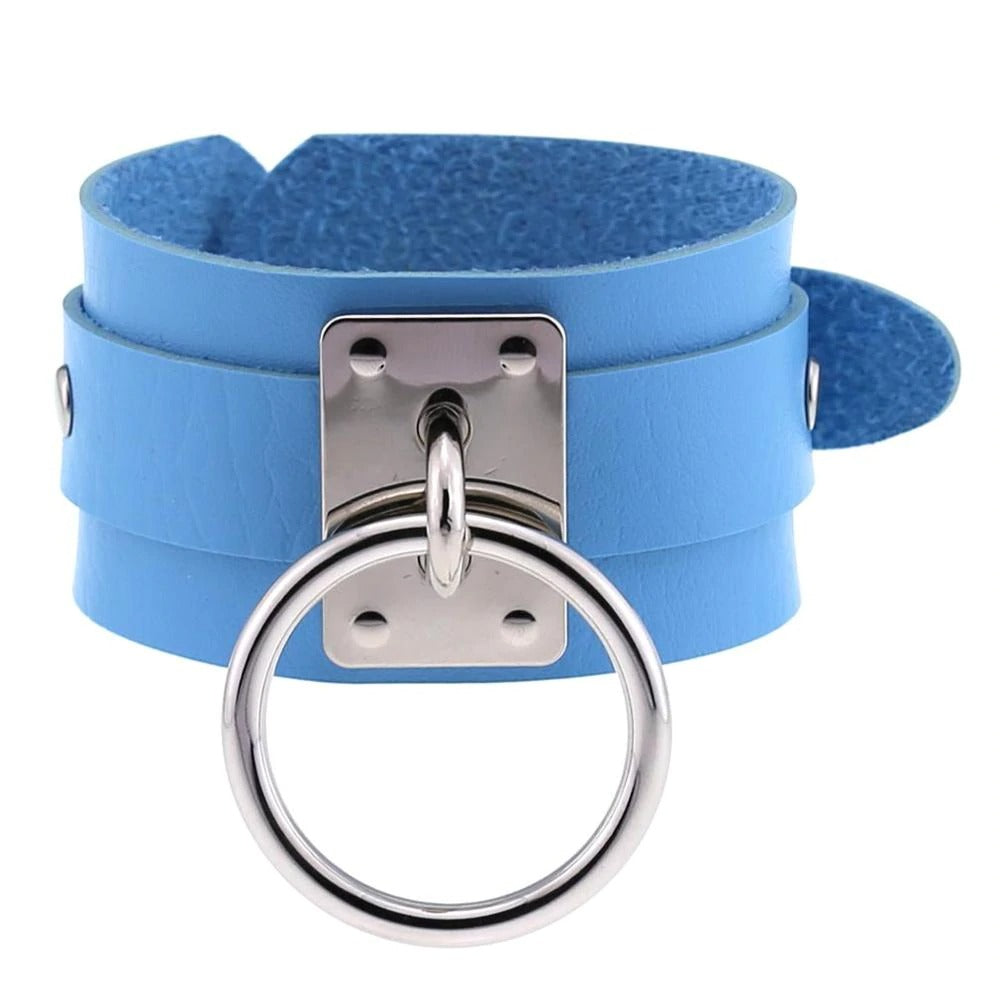 Black Leather Wristband / Bracelet for Women and Men / Rock Style Jewelry - HARD'N'HEAVY