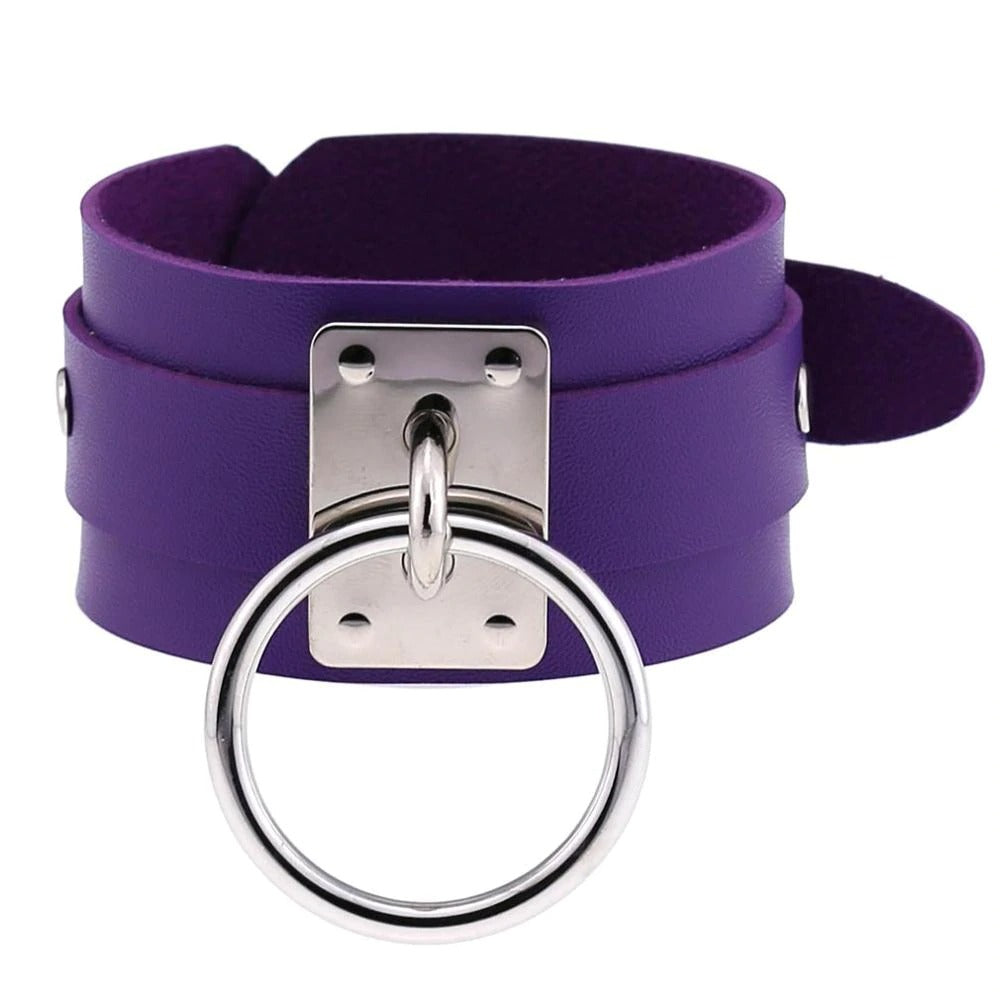 Black Leather Wristband / Bracelet for Women and Men / Rock Style Jewelry - HARD'N'HEAVY