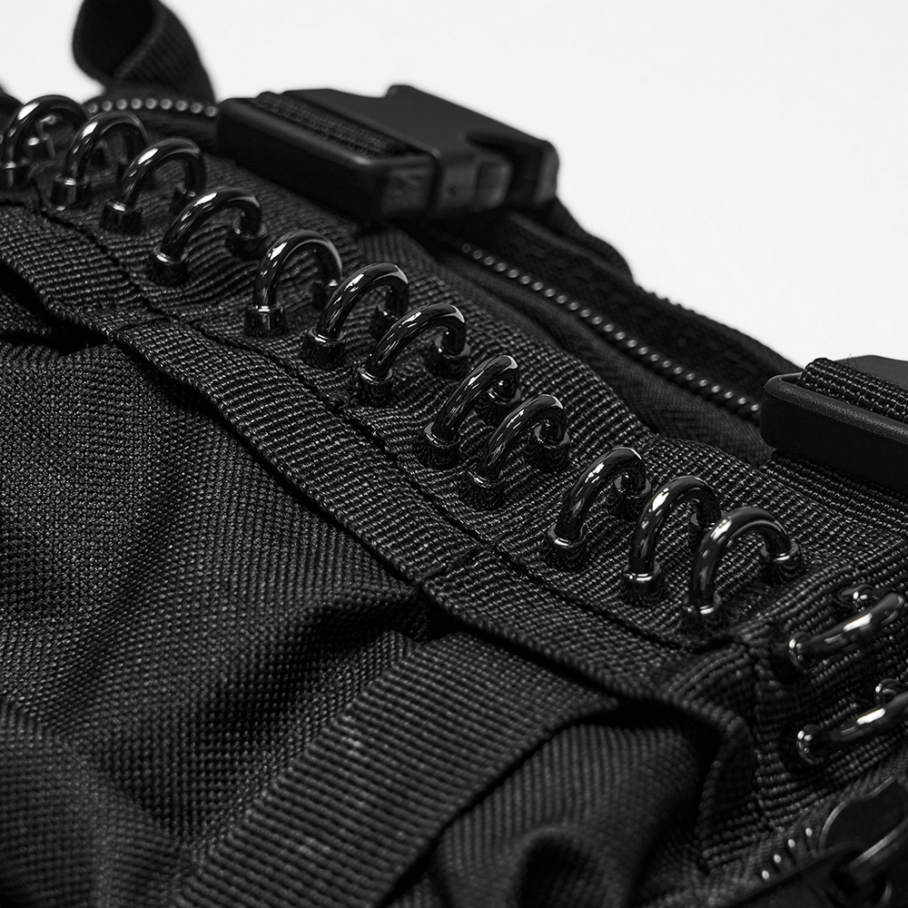 Schwarze Punk-Taktische Gürteltasche mit mehreren Taschen