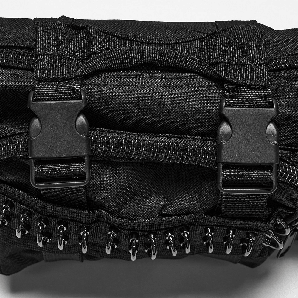 Schwarze Punk-Taktische Gürteltasche mit mehreren Taschen