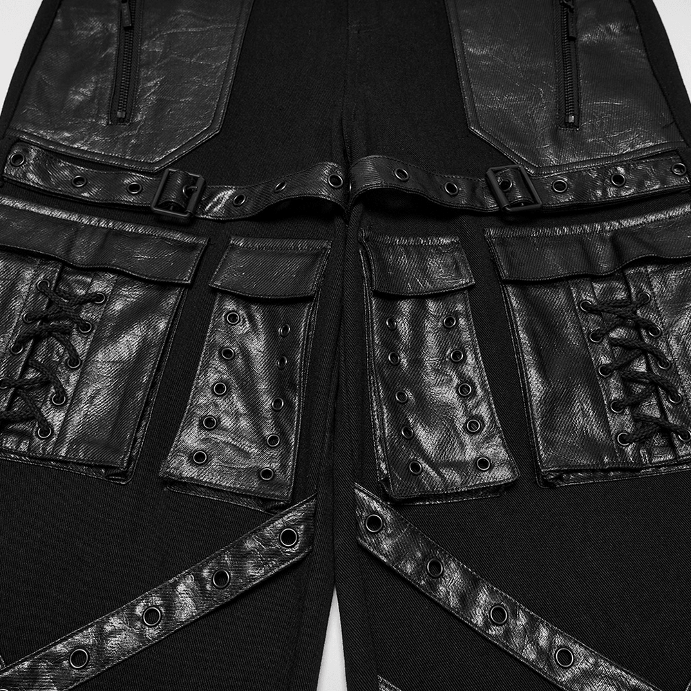 Luxuriöse Samt-Schlaghosen mit Spitzen-Seitenpaneelen