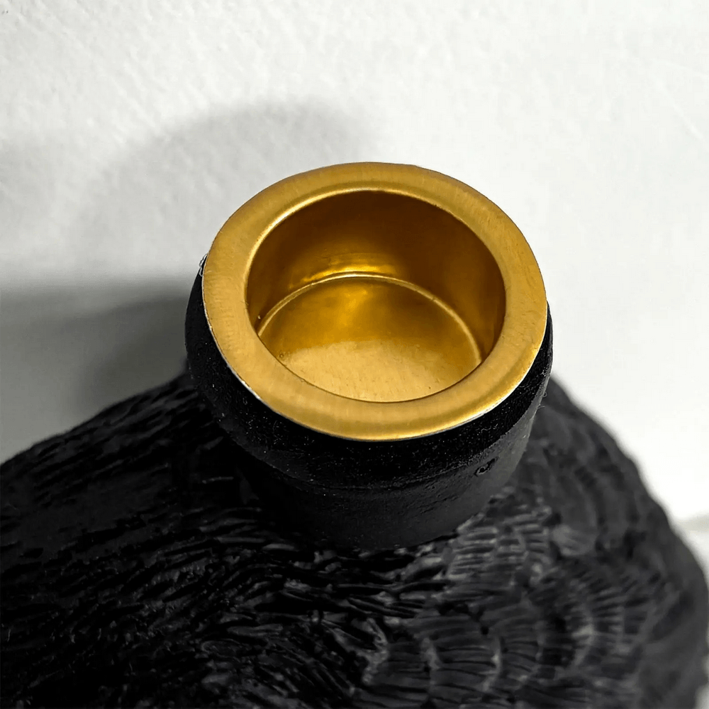 Black Raven Candle Holder for Gothic Table Decor