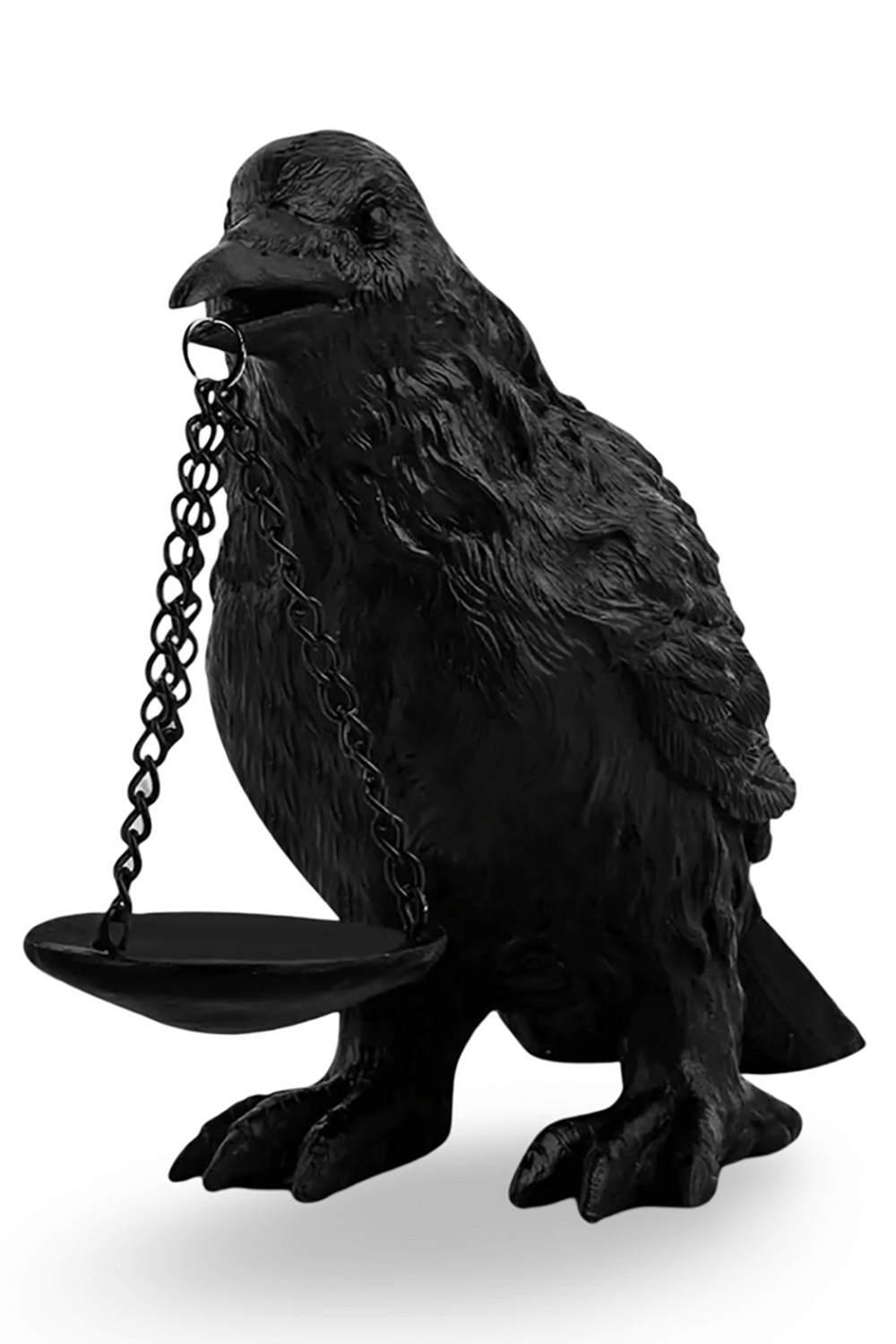 Black Raven Tea Light Holder for Gothic Decor