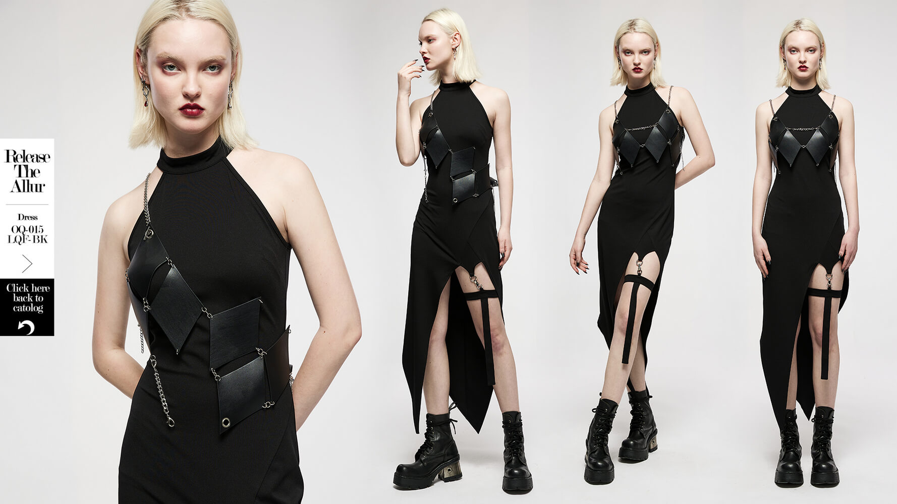 Black Vegan Leather Multi-Strap Chain Harness Top for Edgy Style - HARD'N'HEAVY