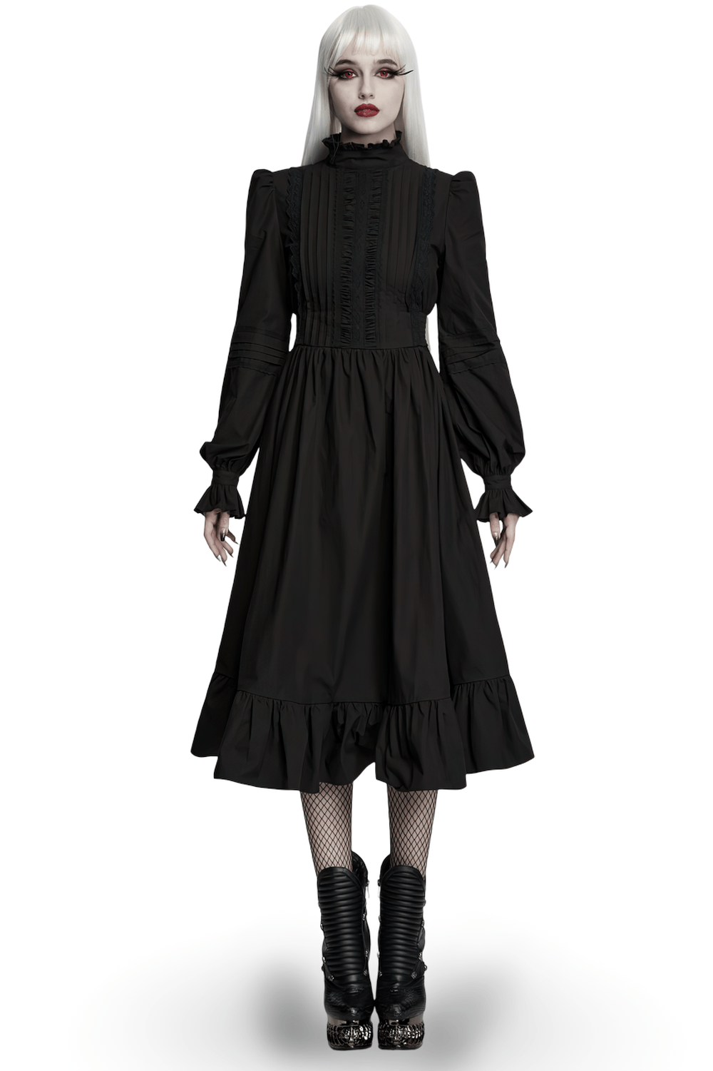 goth dresses Black 1950s Spaghetti Strap Gothic Style Dress Knit Shell Goth Armour by Chotronette -