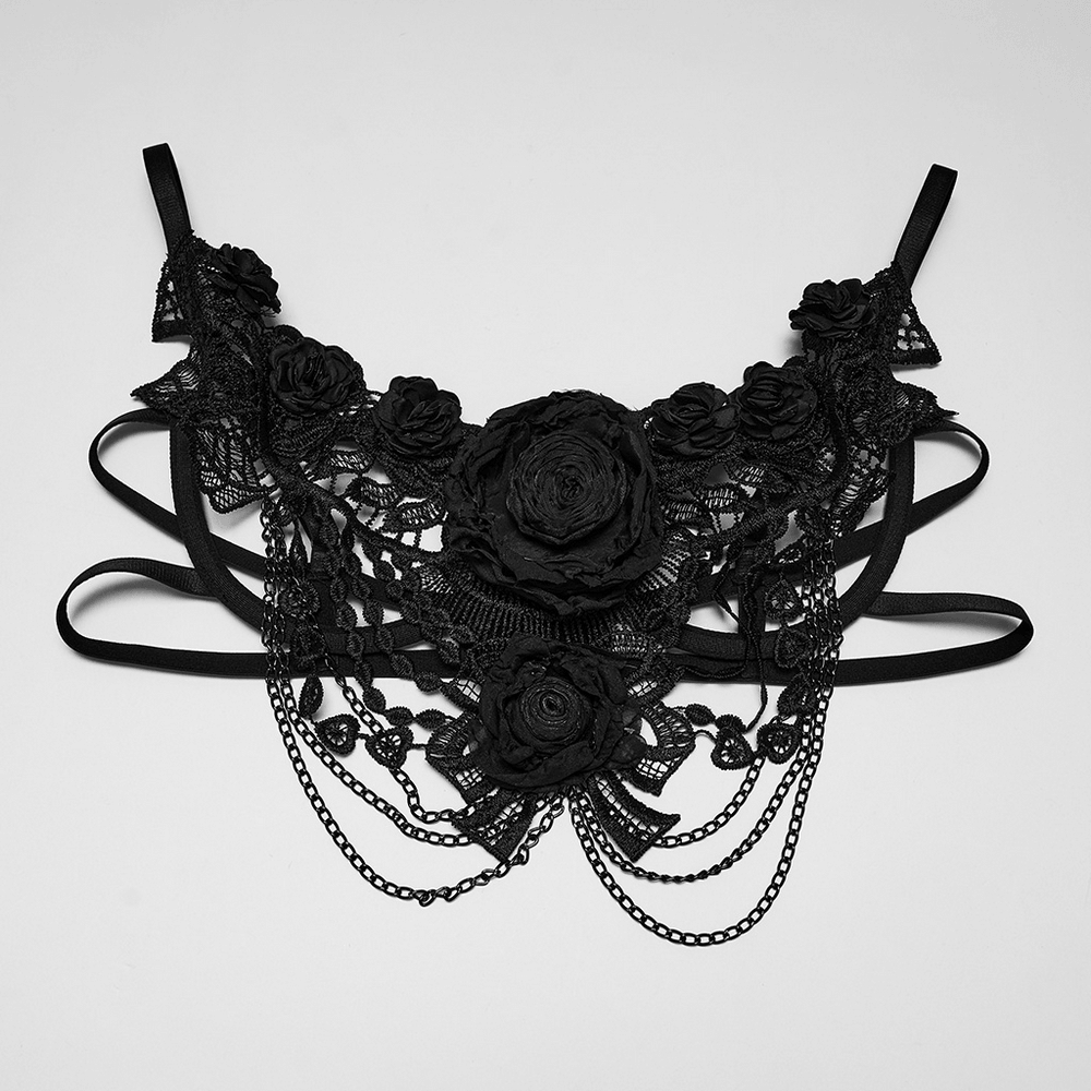 Masque de mascarade avec toile d’araignée en strass, plumes et chaînettes