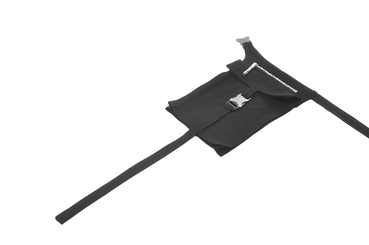 Bold Buckle Strap Maxi Skirt with Slit and Metal Trim showcasing its adjustable buckle and strap accents.