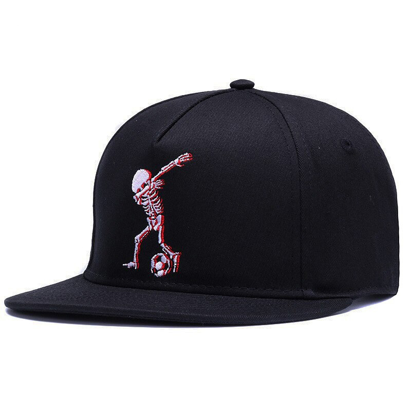 Brand Cotton Baseball Cap with Embroidery Skull / Cool Adjustable Black Sports Hats - HARD'N'HEAVY