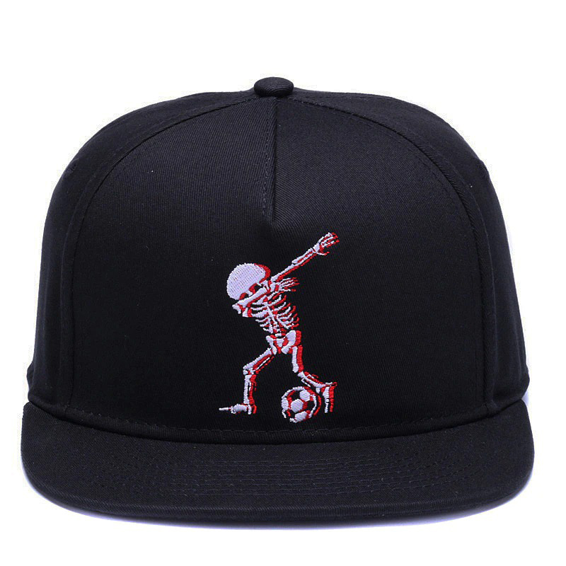 Brand Cotton Baseball Cap with Embroidery Skull / Cool Adjustable Black Sports Hats - HARD'N'HEAVY