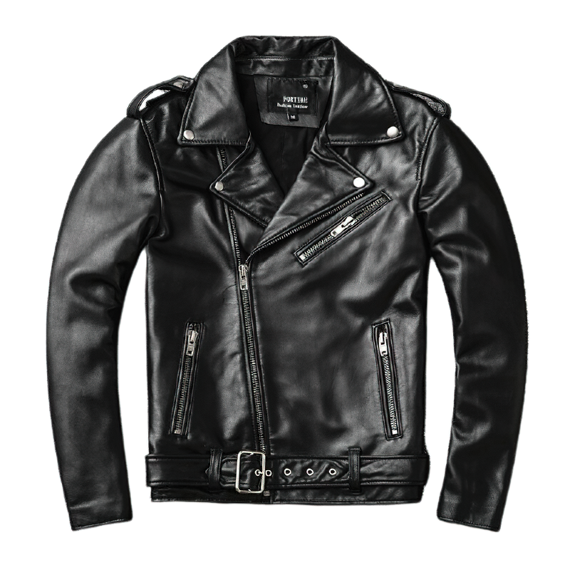 Brand Genuine Leather Biker Jacket / Men's Classic Slim Jacket - HARD'N'HEAVY