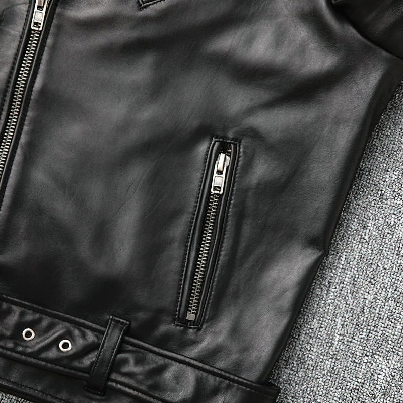 Brand Genuine Leather Biker Jacket / Men's Classic Slim Jacket - HARD'N'HEAVY