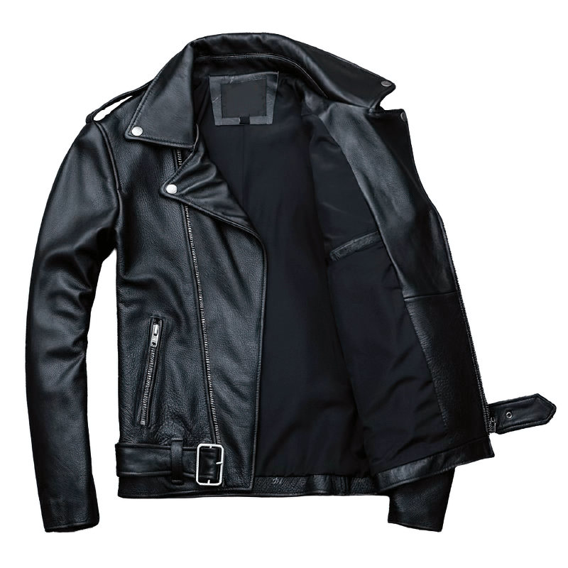 Brand Genuine Leather Biker Jacket / Men's Classic Slim Jacket - HARD'N'HEAVY