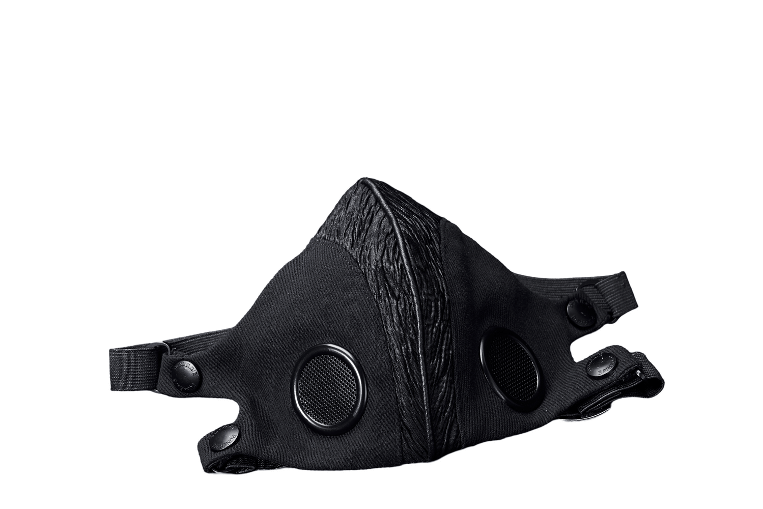 Breathable Black Punk Mask with Adjustable Buckle