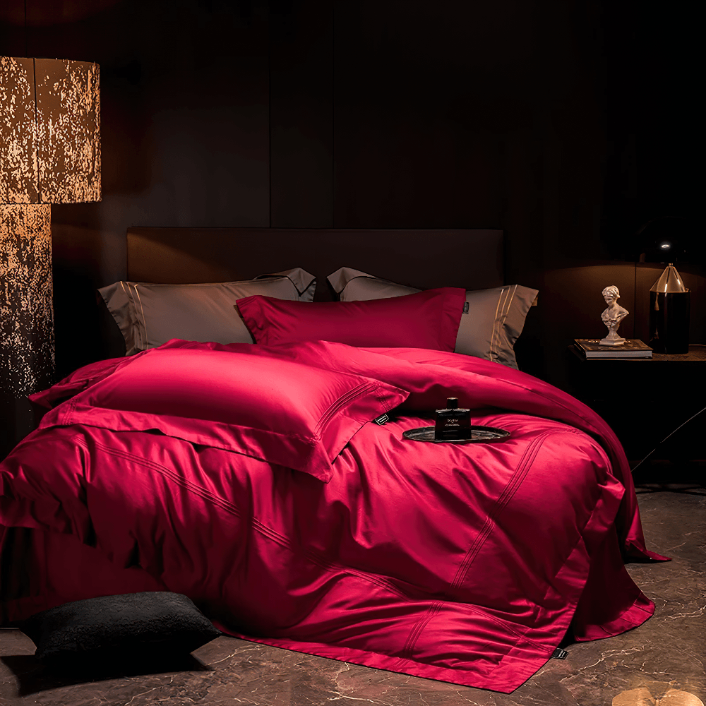 Burgundy 1000TC Egyptian Cotton Luxury Bedding Set