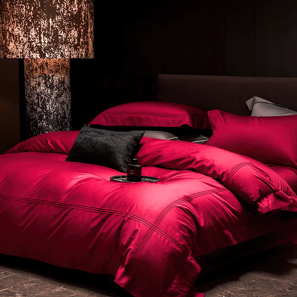 Burgundy 1000TC Egyptian Cotton Luxury Bedding Set