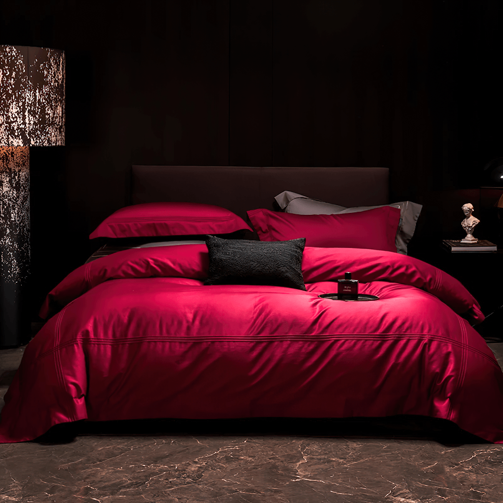 Burgundy 1000TC Egyptian Cotton Luxury Bedding Set
