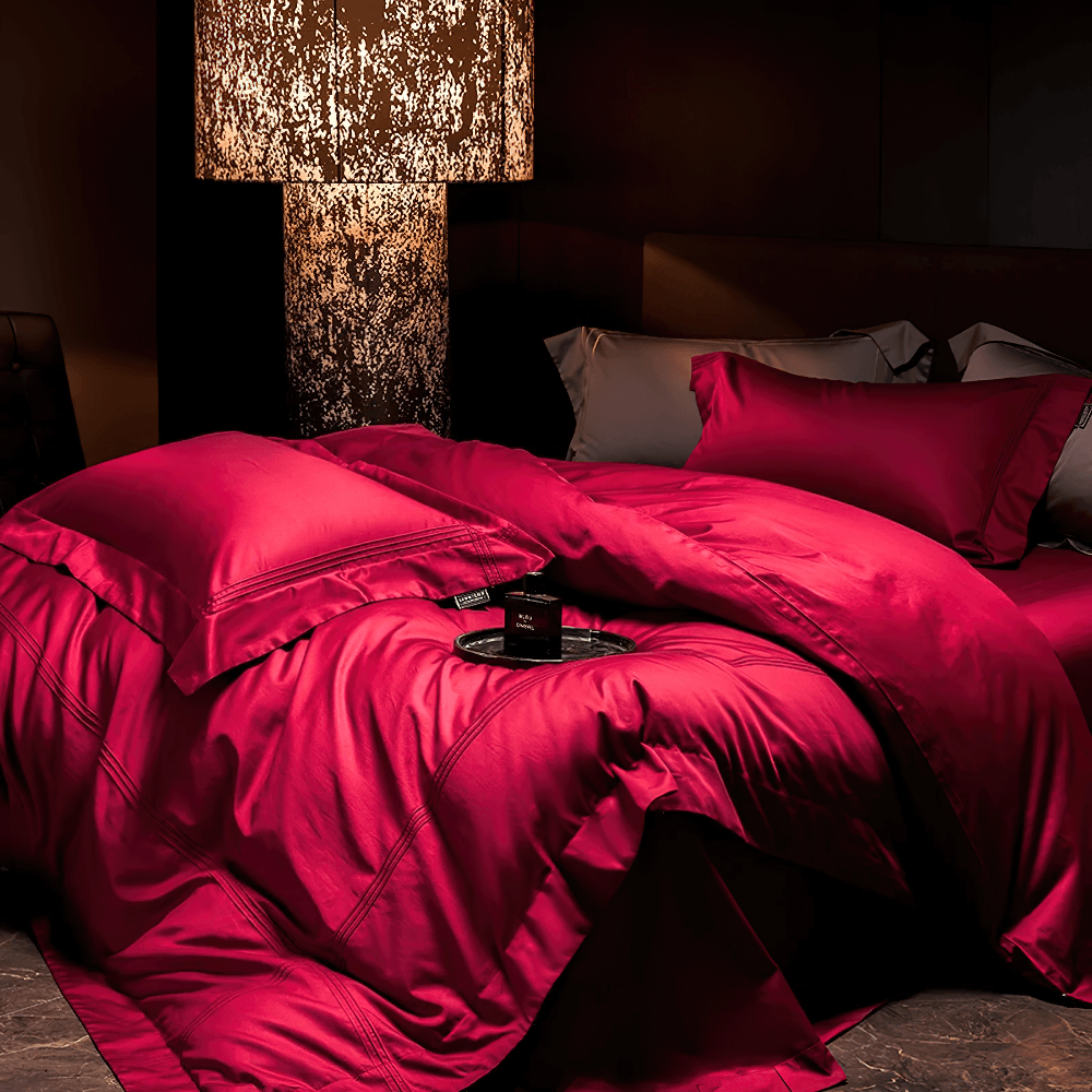 Burgundy 1000TC Egyptian Cotton Luxury Bedding Set