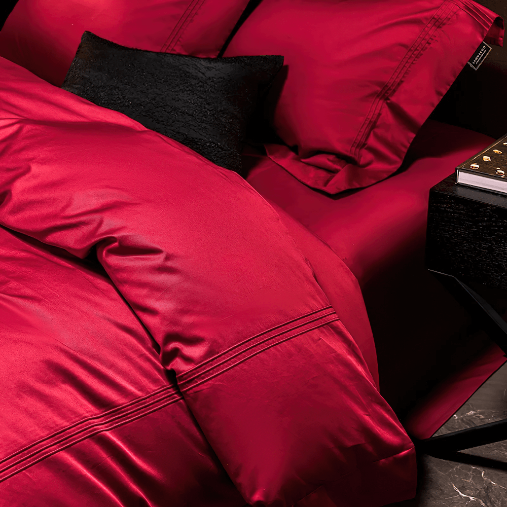 Burgundy 1000TC Egyptian Cotton Luxury Bedding Set