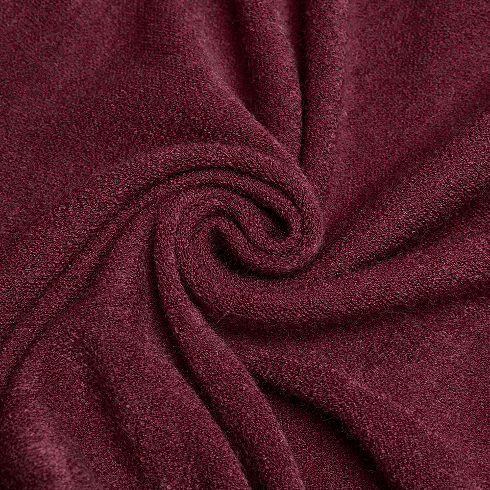 Burgundy fabric swirl texture, perfect for luxurious hooded cloaks and cozy fashion.