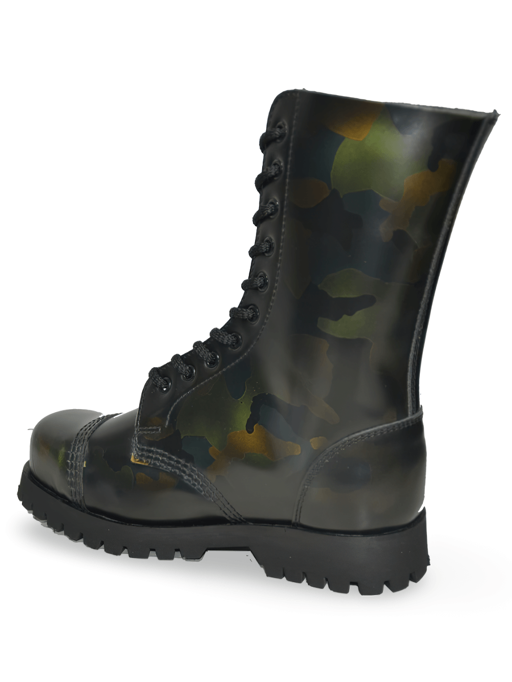 Camouflage 10 Eyelet Rangers with Platform Rubber Sole
