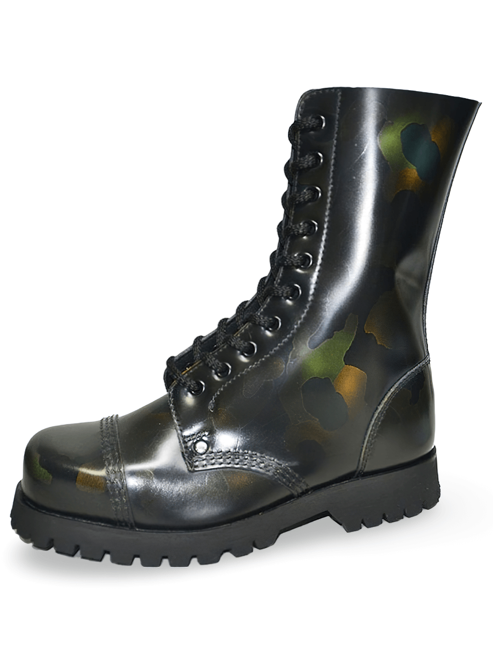 Camouflage 10 Eyelet Rangers with Platform Rubber Sole
