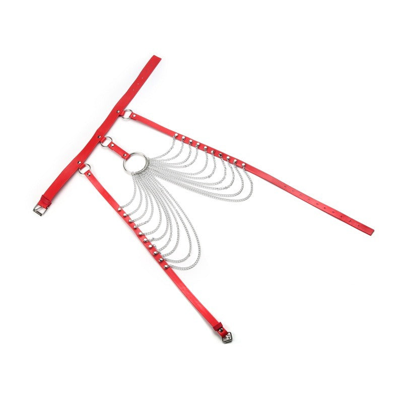 Chain bra top body harness / Chest chain belt / Witch Gothic jewelry accessories - HARD'N'HEAVY