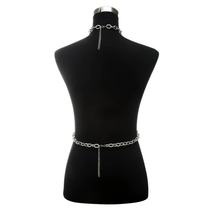 Chain Jewelry Body Harness / Gothic Leather Choker Harness for Women / Sexy Fashion Accessories - HARD'N'HEAVY