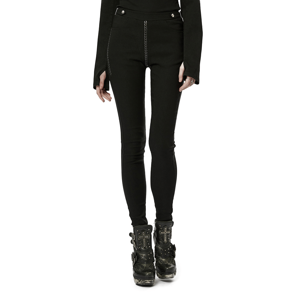 Chain-Webbed Military Uniform Inspired Punk Pants - HARD'N'HEAVY