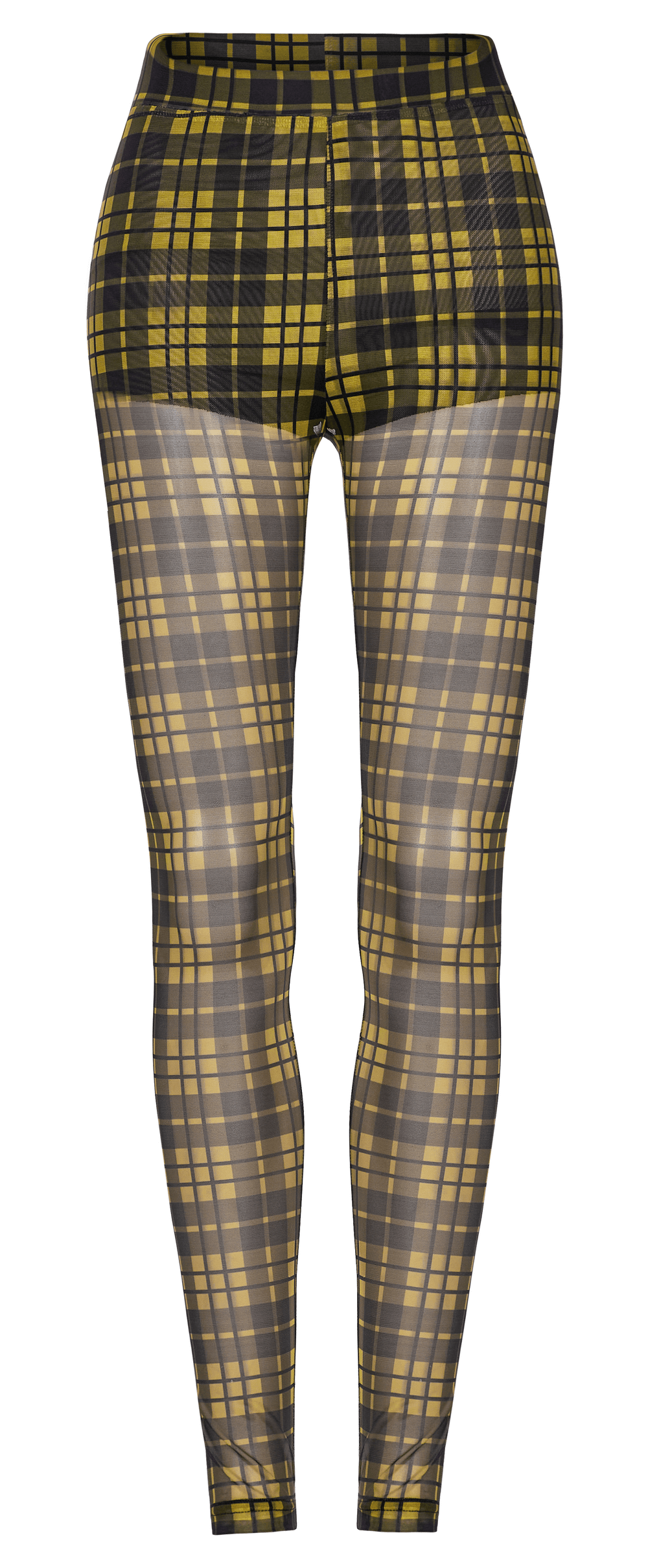 Checkered Punk Rock Stretch Mesh Leggings - HARD'N'HEAVY