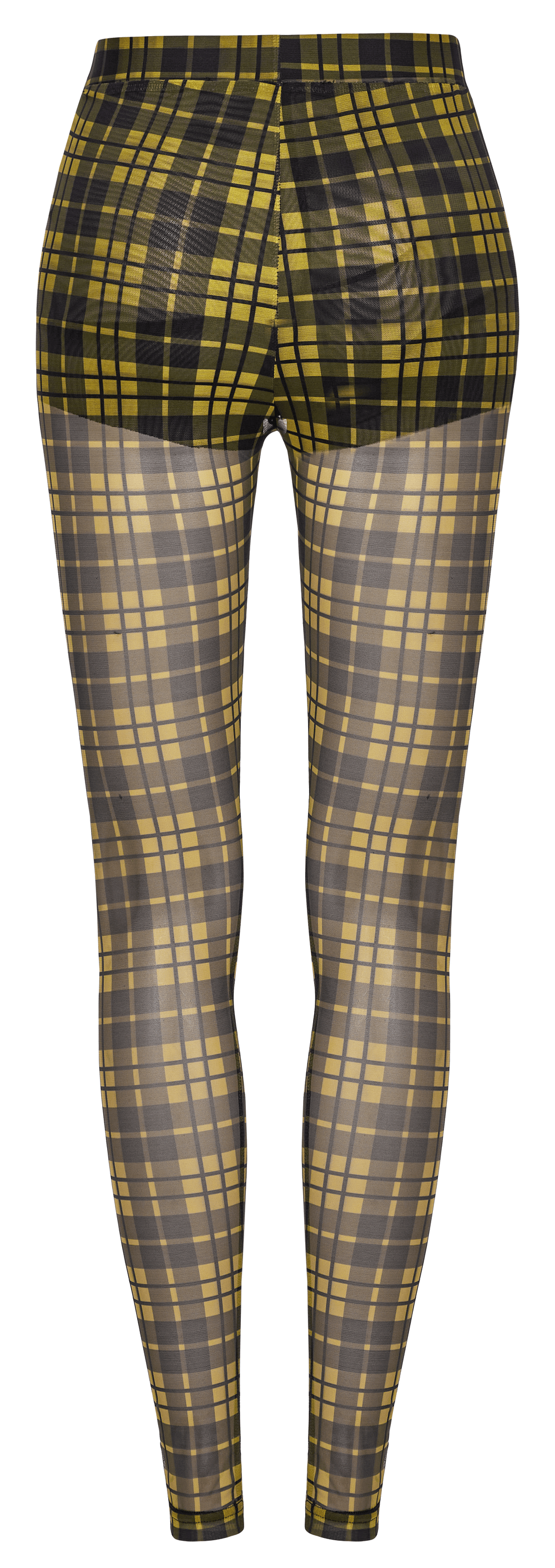 Checkered Punk Rock Stretch Mesh Leggings - HARD'N'HEAVY