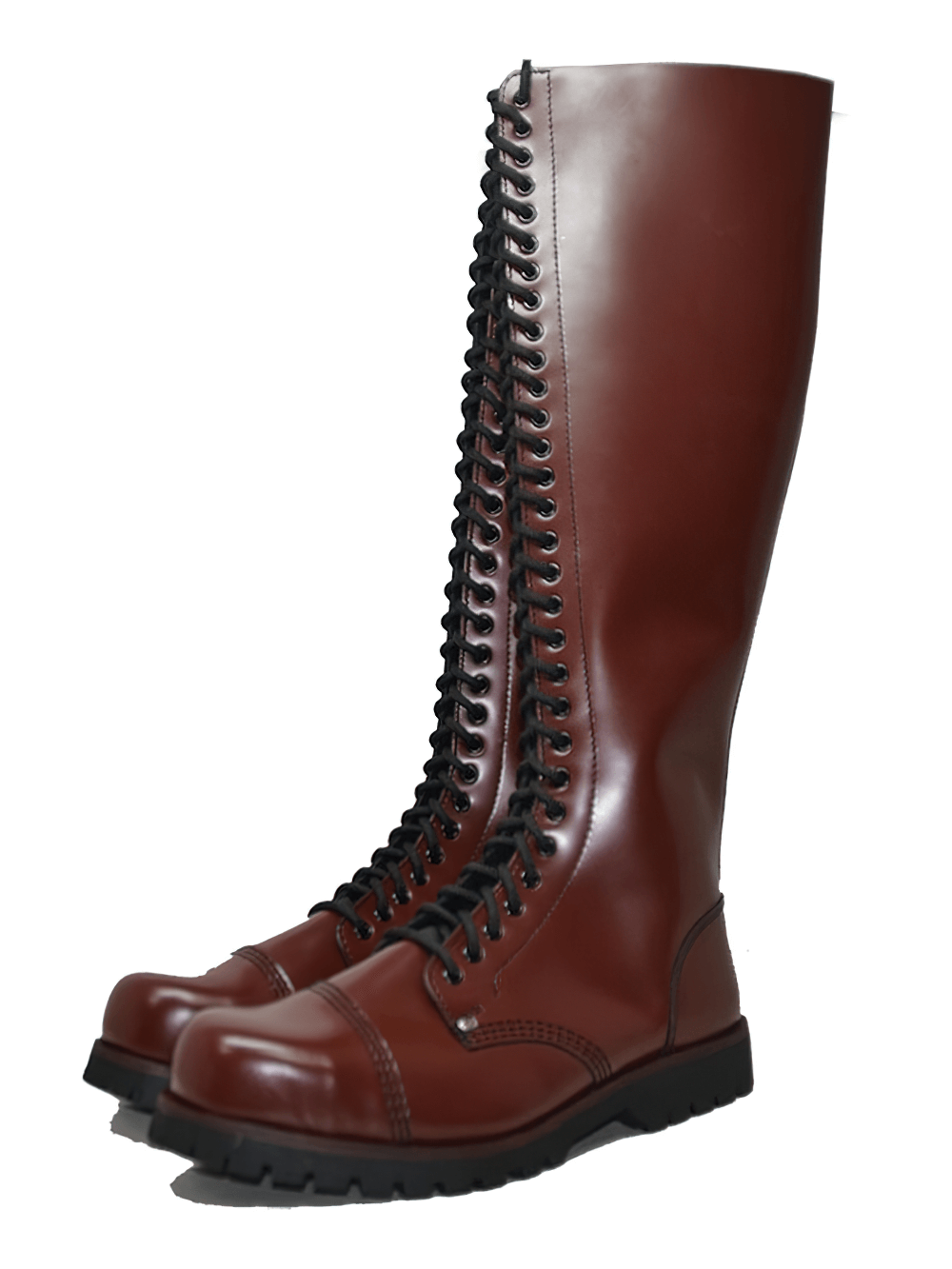Cherry Leather 30 Eyelets Rangers with Zip Option