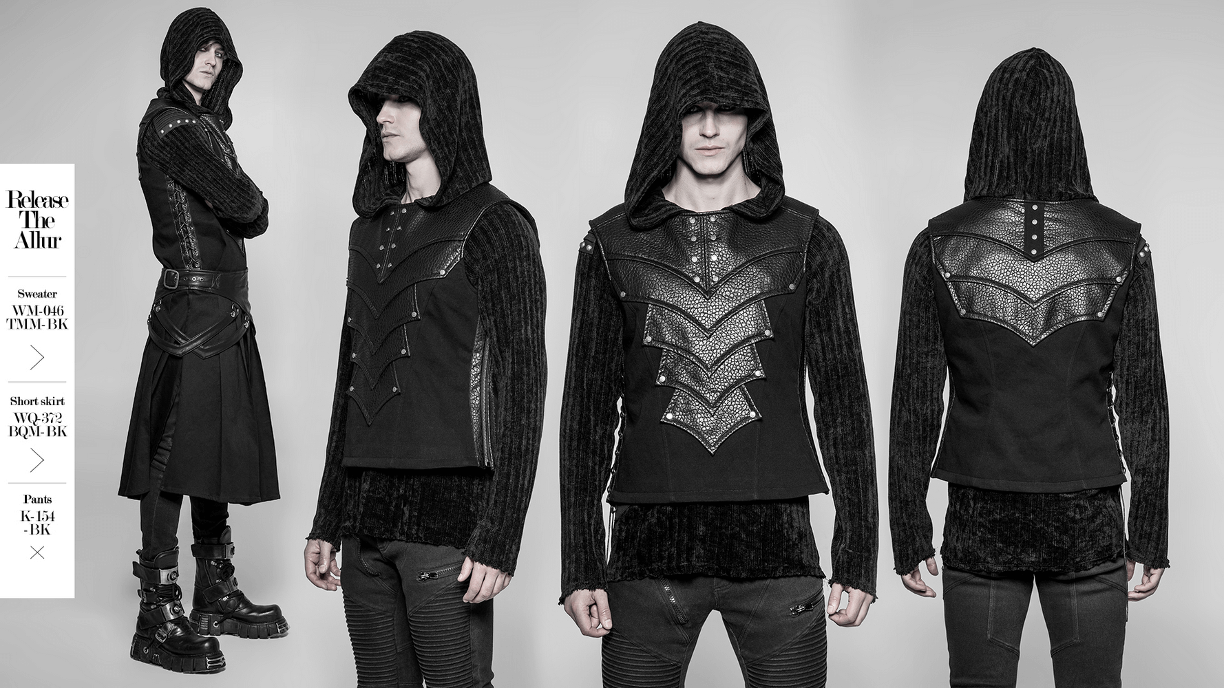 Chest protector vest featuring adjustable side lacing and zipper, perfect for edgy fashion and layered looks.