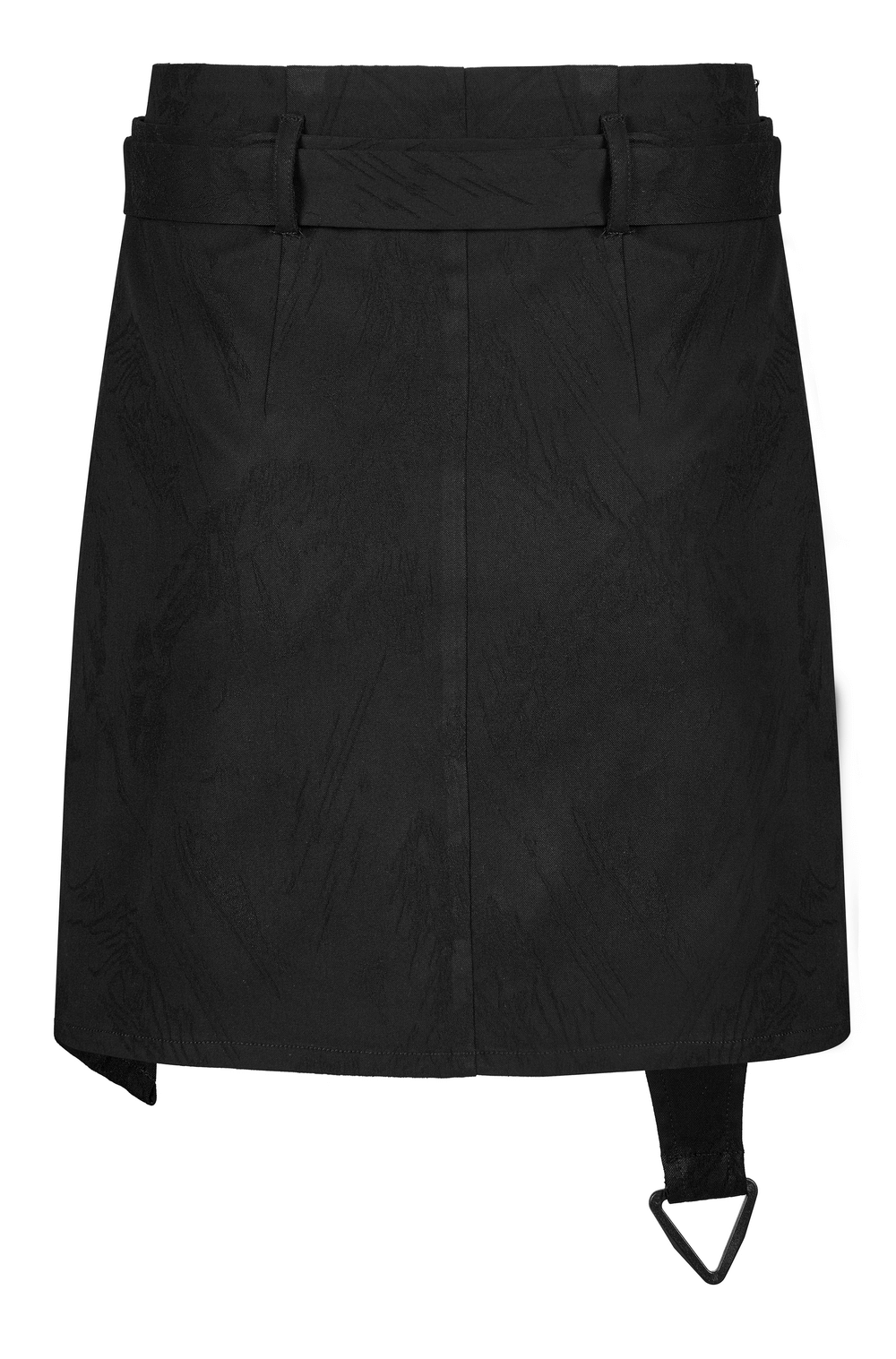 Chic Black Asymmetric Skirt with Lace-Up Accents