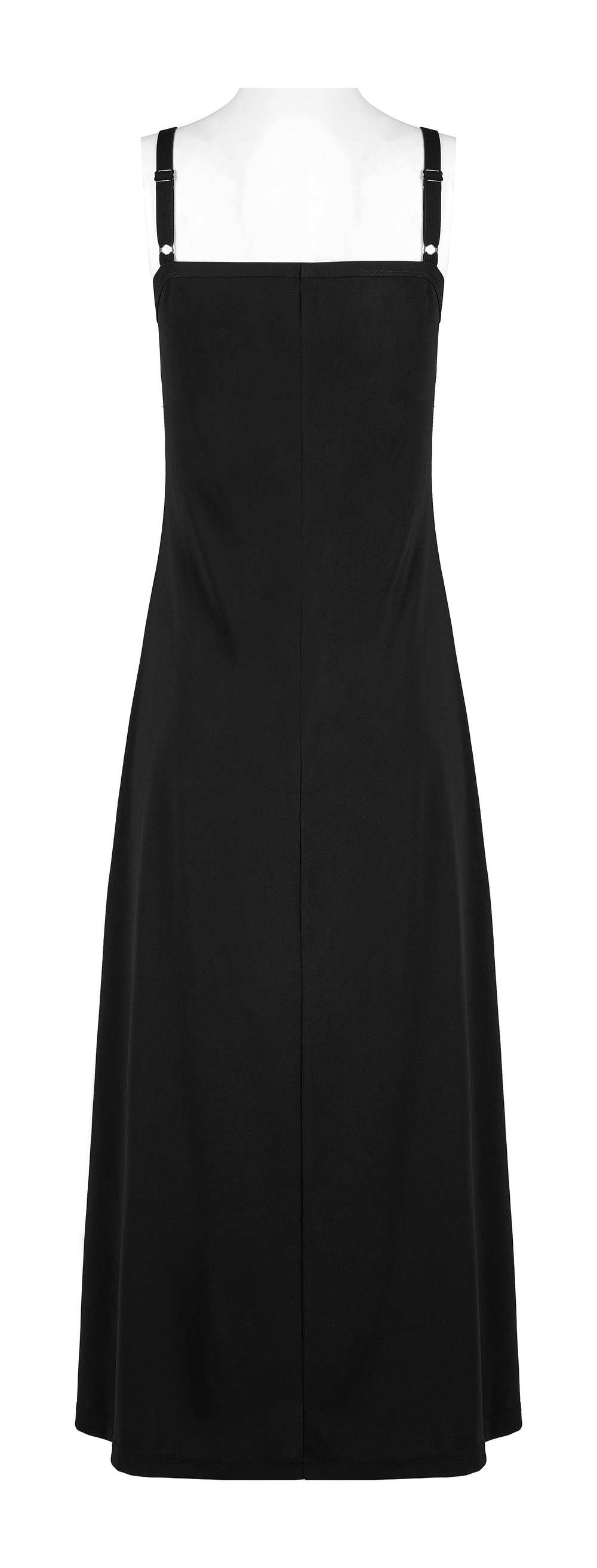 Chic Black Buttoned Maxi Dress with Slit Detail