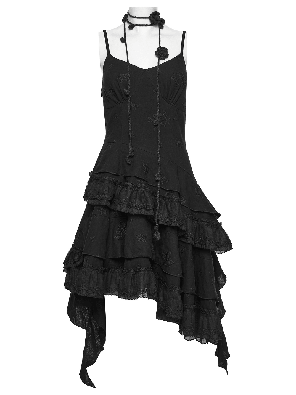 chinese dress ladies Lace Asymmetrical Slip Dress M main image 1