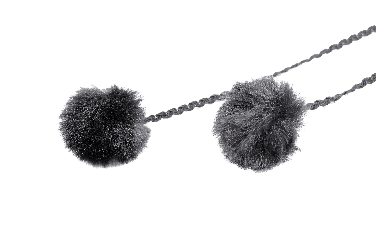 Chic Black Gothic Cat Ear Hooded Cape with Faux Fur Trim, black pom-pom ties and plush faux fur trim