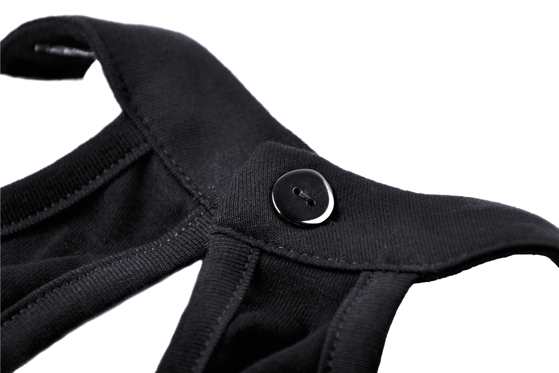 Chic Black Mesh-Panel Crop Top with Choker Neckline