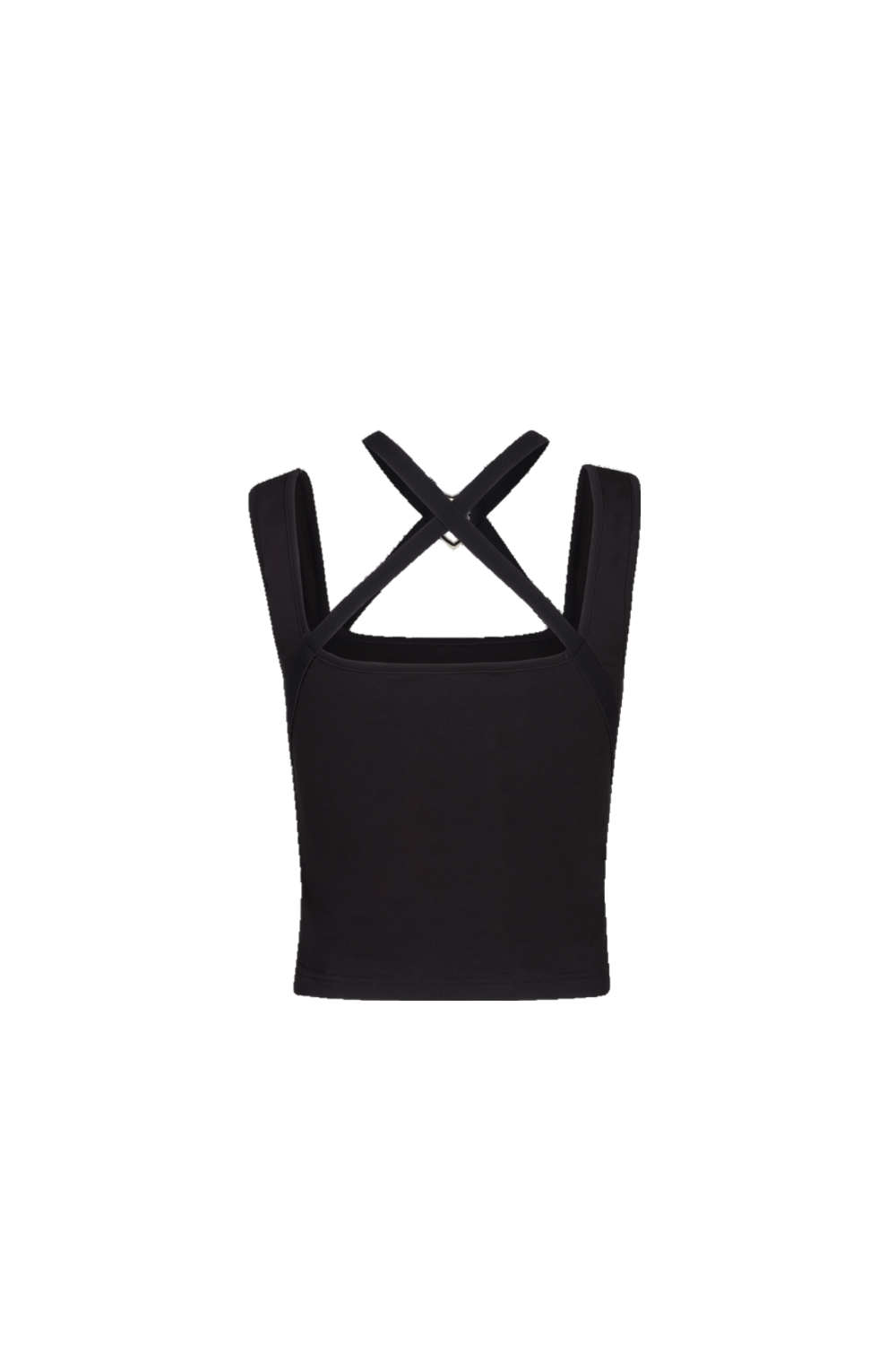Chic Cross-Strap Halter Top with Heart Detail