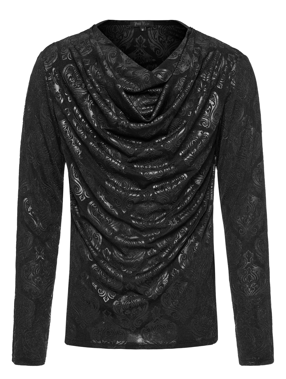 Chic Goth Cowl Neck Top - Versatile Daily Statement Piece - HARD'N'HEAVY