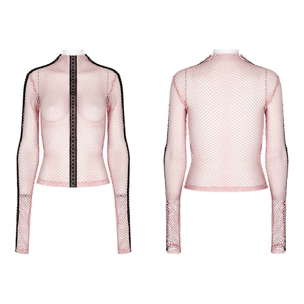 Chic Gothic Fishnet Top - Slim Fit and Stretchy - HARD'N'HEAVY