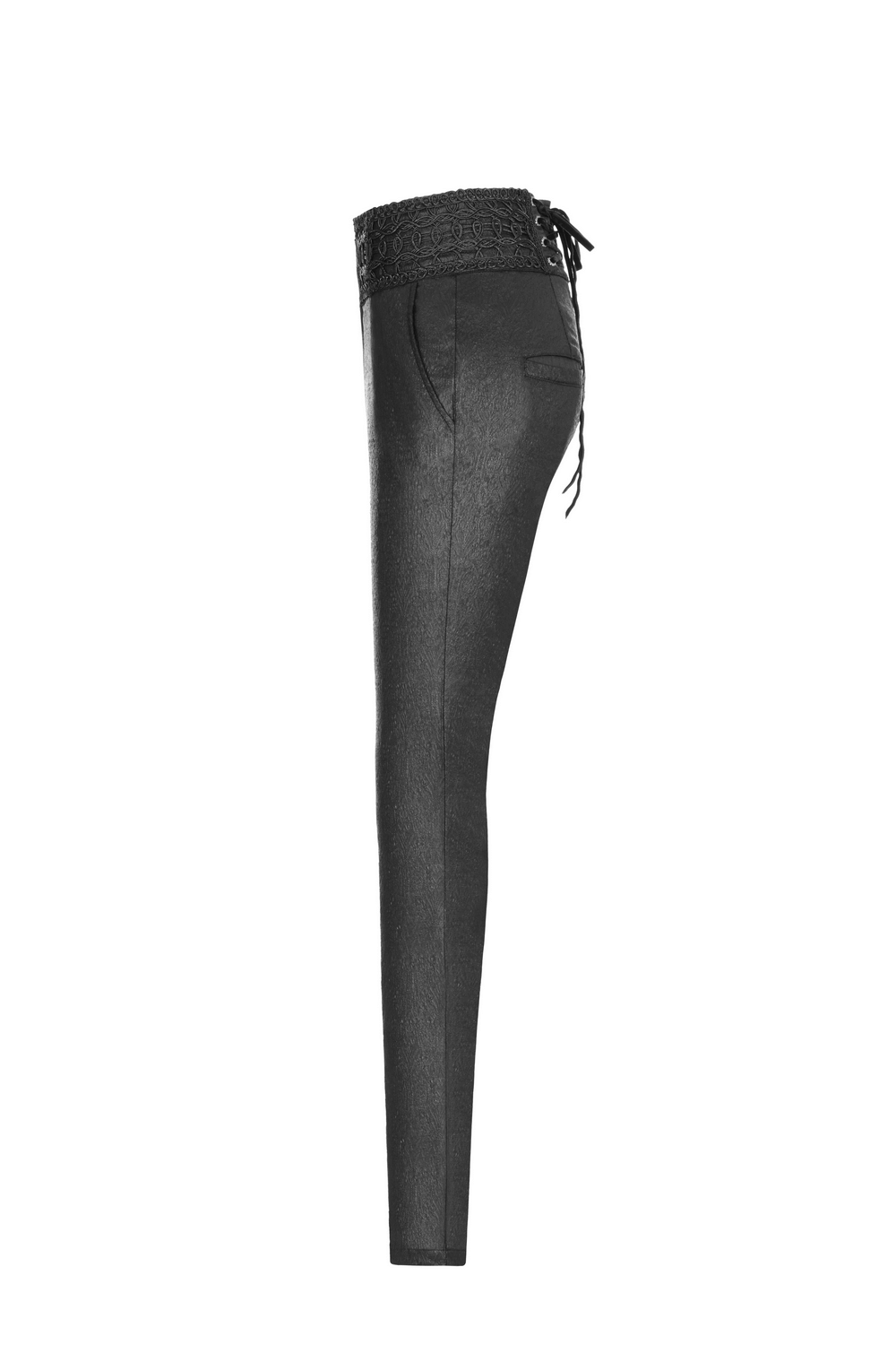 Chic Gothic Womens High Waist Jacquard Skinny Pants