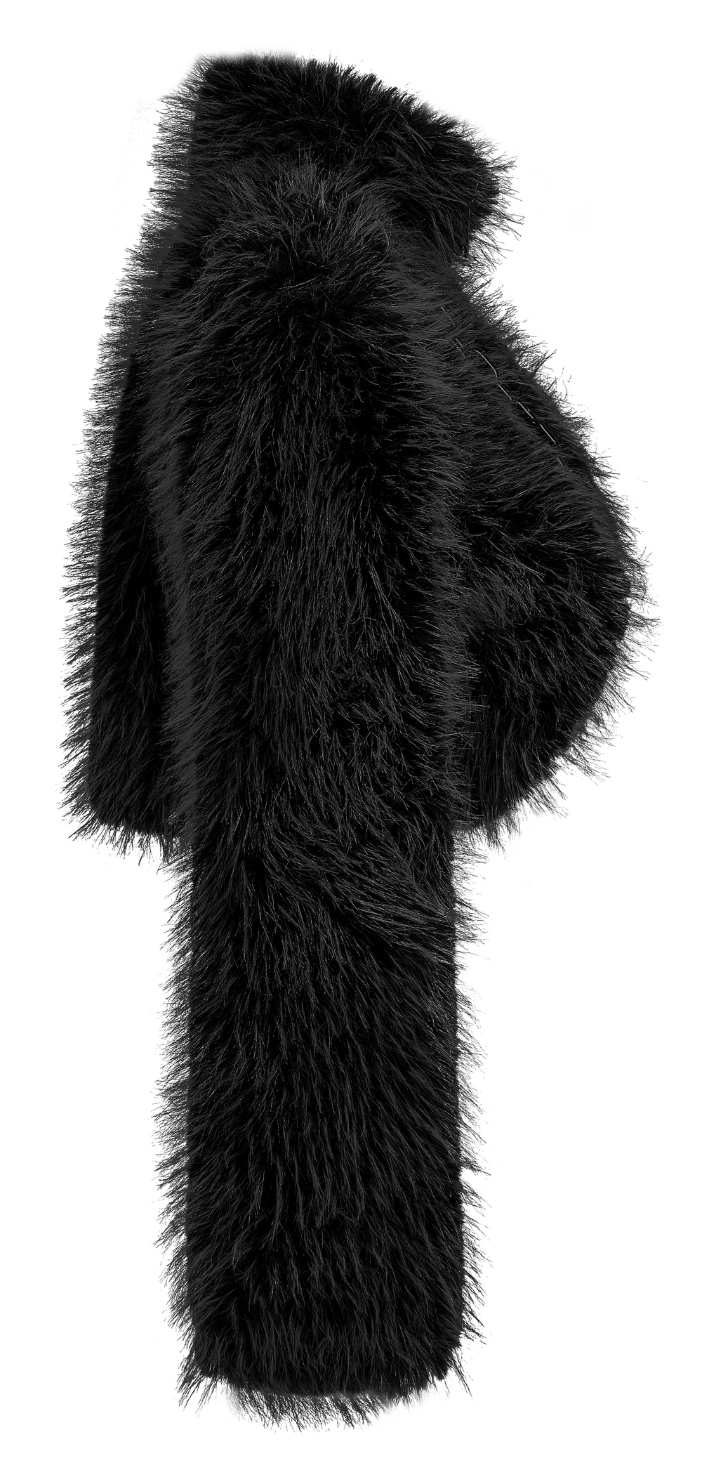Chic punk faux fur zippered crop jacket with edgy cropped fit and bold style statement.