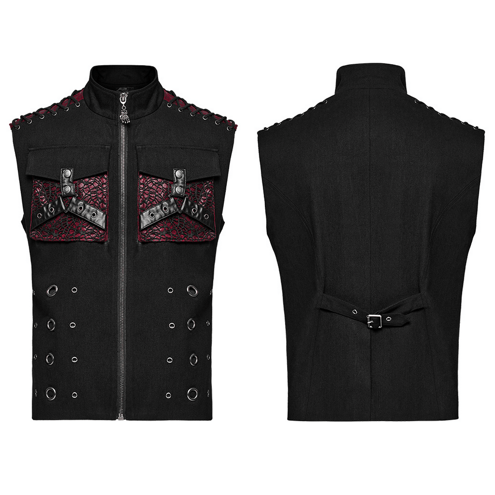 Heavy Metal Rocker Biker Waistcoat Motorcycle Vest