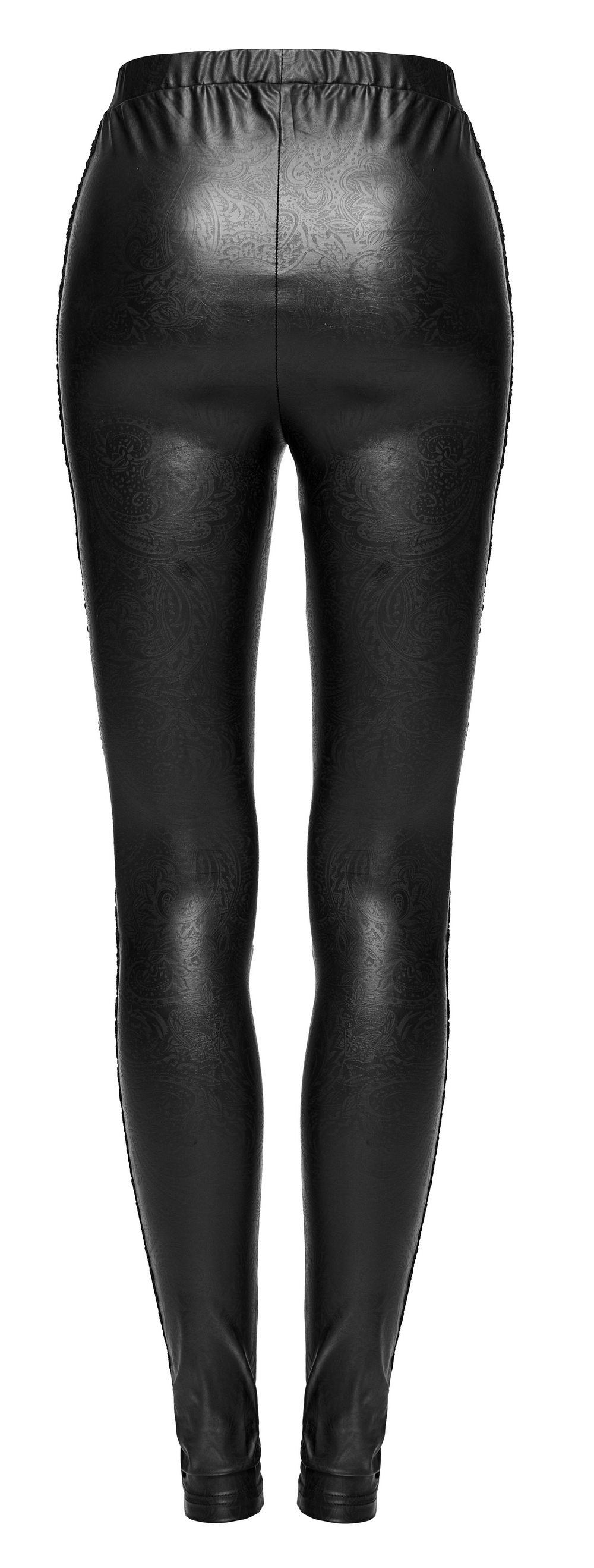 Chic Women's Flocking Bind Lace Leggings with Lace-Up